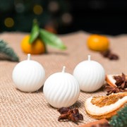 Свеча Шар витой 4см парафин - фото 71236