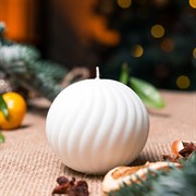 Свеча Шар витой 8см парафин - фото 71238