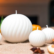 Свеча Шар витой 8см парафин - фото 71239