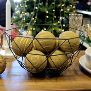 Ваза для фруктов металлическая диаметр 27см - фото 71241