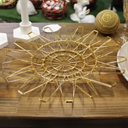 Фруктовница складная золотая металлическая макс. диаметр 31см - фото 71256 Фруктовница складная золотая металлическая макс. диаметр 31см - фото 71256