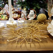 Фруктовница складная золотая металлическая макс. диаметр 31см - фото 71257 Фруктовница складная золотая металлическая макс. диаметр 31см - фото 71257