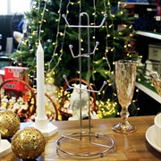 Подставка для кружек высота 34см сталь с хромированным покрытием - фото 71260