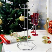 Подставка для кружек высота 34см сталь с хромированным покрытием - фото 71261