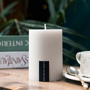 Свеча рифлёная 5х7см парафин белая - фото 71279 Свеча рифлёная 5х7см парафин белая - фото 71279