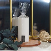 Свеча рифлёная 7х15см парафин белая - фото 71284