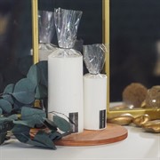 Свеча рифлёная 7х15см парафин белая - фото 71285