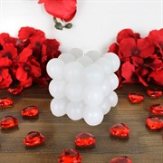 Свеча фигурная большая белая куб - фото 71307