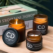 Свеча ароматическая кокосовый пломбир в стекле 200мл - фото 71367