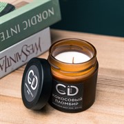 Свеча ароматическая кокосовый пломбир в стекле 200мл - фото 71372