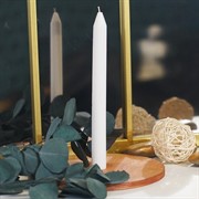 Свеча рифлёная 2х25см парафин белая - фото 71379