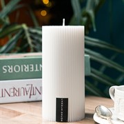 Свеча рифлёная 5х10см парафин белая - фото 71390