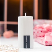 Свеча рифлёная 5х10см парафин белая - фото 71391