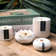 Свеча ароматическая кокосовый пломбир (гипс) 50 мл - фото 71404