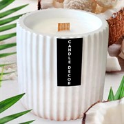 Свеча ароматическая кокосовый пломбир в гипсовом стакане, 200мл - фото 71406