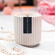 Свеча ароматическая кокосовый пломбир в гипсовом стакане, 200мл - фото 71410