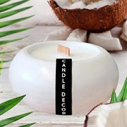 Свеча ароматическая кокосовый пломбир (гипс), 30мл - фото 71414