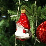 Игрушка ёлочная Волшебный гномик 2 9см красный - фото 71435