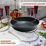 Держатель для сковородок кухонный 24х26х26см нержавеющая сталь - фото 71457 Держатель для сковородок кухонный 24х26х26см нержавеющая сталь - фото 71457
