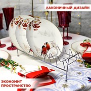 Подставка для тарелок металлическая на кухню 34х14,5х14см - фото 71465 Подставка для тарелок металлическая на кухню 34х14,5х14см - фото 71465