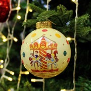 Шар ёлочный Весёлая карусель 80мм - фото 71495