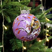 Шар ёлочный Воробей зимний 80мм - фото 71498