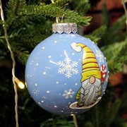 Шар ёлочный Сказочный гномик 80мм - фото 71519