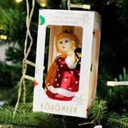 Игрушка ёлочная Ангелочек с фонариком 10см - фото 71532