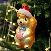Игрушка ёлочная Белочка со звёздочкой 12см - фото 71536