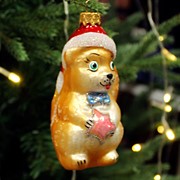 Игрушка ёлочная Белочка со звёздочкой 12см - фото 71537