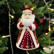 Игрушка ёлочная Дед Мороз большой 14см - фото 71542