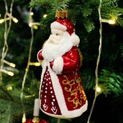 Игрушка ёлочная Дед Мороз большой 14см - фото 71543