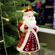 Игрушка ёлочная Дед Мороз большой 14см - фото 71544