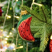 Игрушка ёлочная Долька арбуза 7см - фото 71547