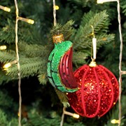 Игрушка ёлочная Долька арбуза 7см - фото 71548