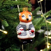 Игрушка ёлочная Лисичка 10см - фото 71560