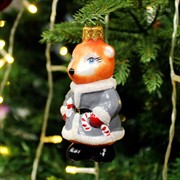 Игрушка ёлочная Лисичка 10см - фото 71561