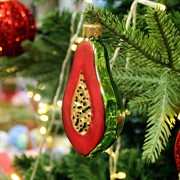 Игрушка ёлочная Папайя 8см - фото 71563