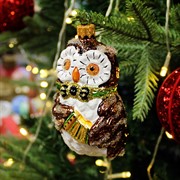 Игрушка ёлочная Совушка с гармошкой 11см - фото 71574