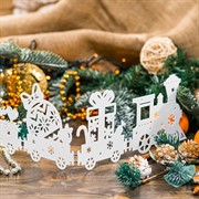 Ширма декоративная новогодняя белая металлическая 200-059W - фото 71589