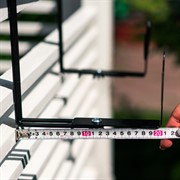 Кронштейны для балконного ящика регулируемые 2шт металл чёрный 203-019B - фото 71595