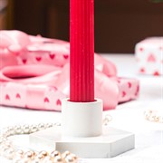 Подсвечник для свечи шестигранник гипс - фото 71628