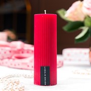 Свеча рифлёная 5х15см парафин красная - фото 71683