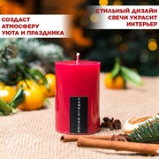 Свеча Столбик 5х7см парафин красная - фото 71702