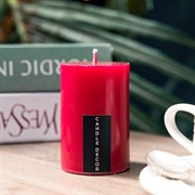 Свеча Столбик 5х7см парафин красная - фото 71703