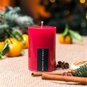 Свеча Столбик 5х7см парафин красная - фото 71704