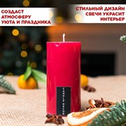 Свеча Столбик 5х10см парафин красная - фото 71709