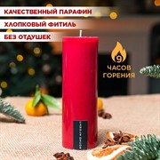 Свеча Столбик 5х14см парафин красная - фото 71714