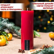 Свеча Столбик 5х14см парафин красная - фото 71716