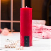 Свеча Столбик 5х14см парафин красная - фото 71719